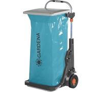Gardena Chariot de jardin mobile – Armature métallique, hauteur de sac réglable, 70 kg max – Bleu