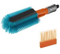 Gardena Cleansystem Brosse de lavage pour vélo set: brosse de lavage pour nettoyer les vélos, les remorques ou les poussettes, éponge remplaçable incluse, avec débit réglable (18865-34)