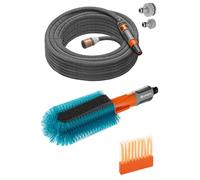 GARDENA Kit de lavage de vélo Cleansystem, avec brosse à vélo, tuyau et barre de savon, Brosses de lavage