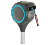 Gardena Coffre de tuyau de jardin RollUp S (turquoise) 15 m: Coffre à tuyau pivotant, guide tuyau intégré, avec tuyau de qualité Gardena de 15 m, piquet de terre et aide au montage (18604-20)