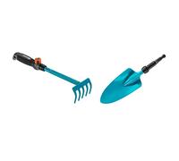 Gardena Combisystem 17354-60 Ensemble de Petits Accessoires Comprenant truelle et rateau pour Planter sans Effort dans Les massifs et Les jardinières avec poignée combisystem