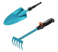Gardena Set d'outils de jardin Combisystem 17354-60 – truelle et râteau pour massifs et jardinières