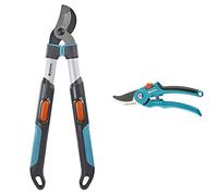 Gardena Coupe-Branches Telecut 520-670 B : Cisailles Télescopiques Compactes & Sécateur Réglable à Lame Franche Classic B/S-M de Sécateur Robuste à Lame Franche pour Les Plantes, 22 mm