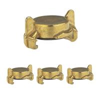 Gardena Couplage réactif en laiton: Capuchon d'extrémité utile pour la fermeture du raccord rapide Distributeur Art.-no. 7119-20 (7118-20) (Lot de 4)