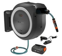 Gardena Dévidoir Automatique Mural pour Tuyau sur Batterie PowerRoll XL - Ready-To-Use Set - 1 kit