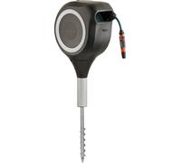 Gardena Coffre de tuyau de jardin RollUp M (blanc) 20 m: Coffre à tuyau pivotant, guide tuyau intégré, avec tuyau de qualité Gardena de 20 m, piquet de terre et aide au montage (18616-20)