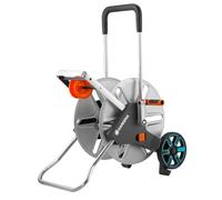 Gardena dévidoir CleverRoll L Easy métal : Grand dévidoir sur Roues d'une capacité de 100 m, avec Guidage dans Un Cadre métallique Robuste (18550-20)