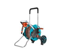 Gardena 18517-20 enrouleur de tuyau d'arrosoir de jardin Chariot sur roues Manuel Noir, Bleu, Acier inoxydable