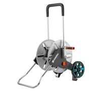 GARDENA "18541-20 enrouleur de tuyau d''arrosoir de jardin Bobine multi-positions Manuel Noir, Acier inoxydable, Enrouleur transportable"