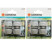 Gardena Ensemble réparé 13 mm (1/2 Pouce) et 15 mm (5/8 Pouce): réparation de tubes faciles sans outil, poignée de puissance, écrou de serrage spécialement en forme (18280-20) (Lot de 2)
