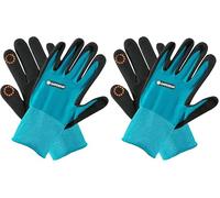 Gardena Gant Jardinage et Sol 8/M Gants pour travaux Jardinage et Sol, imperméable avec revêtement en Nitrile, Design spécial « Mobile Touch » pour Utilisation de Smartphone (11511-20) (Lot de 2)