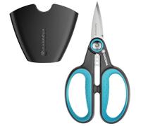 Gardena HerbCut Set : Ciseaux à herbes en acier inoxydable pour couper les herbes ligneuses, lame de 52 mm, poignées en plastique recy vec fonction de défoliation pour le romarin par exemple
