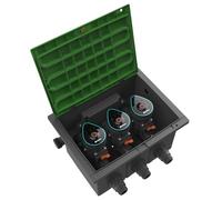 Gardena Kit boîtier de vannes Bluetooth 9 V: Boîtier de montage au sol pour l'installation souterraine de vannes d'arrosage fonctionnant sur batterie, programmables via une application (1286-20)