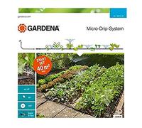 Gardena, Micro-irrigation, système de micro-goutte (Support de tuyauterie, Goutteur, Partiteur, Pièce en L, Outils)