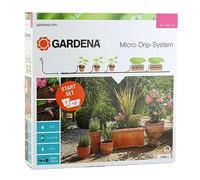 Gardena Kit d'arrosage goutte-à-goutte pour plantes en pots M : système Micro-Drip pratique pour 7 plantes en pot et 3 jardinières, arrosage économe en eau (13001-20)