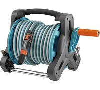 Gardena Kit dévidoir Classic 10 : jeu de tuyaux d'arrosage avec dévidoir et tuyau de 10 m, haute stabilité, adaptateur, lance multijets, poignée de transport, pour terrasses (8010-20)