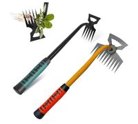 Gardena Lot de 2 désherbeurs en acier inoxydable - Appareil de désherbage manuel - Pour le jardinage - Avec manche - Outil de jardin