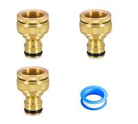 Gardena Lot de 3 raccords de robinet en laiton 3/4" pour tuyau d'arrosage avec bande d'étanchéité à rouleau 1/2" 3/4"