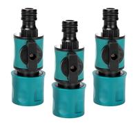 Gardena Lot de 3 raccords de tuyau d'arrosage, raccord rapide de tuyau d'arrosage, avec valve de réglage, raccord rapide 1/2" pour tuyau d'arrosage de jardin et maison
