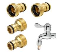 Gardena Lot de 4 raccords de robinet universels pour mitigeur, adaptateur de robinet, tuyau d'arrosage, adaptateur de raccordement d'eau, adaptateur de robinet