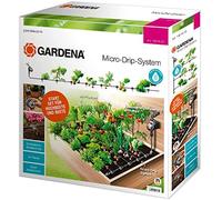 Gardena Micro-Drip-System Kit d’initiation pour massifs et potagers: arrosage éco. en eau des racines pour jusqu’à 35 plantes, régulation de quantités, tech. de racc Quick & Easy (13016-20)