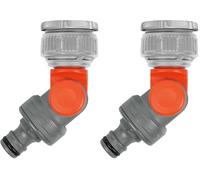 Gardena Nez de robinet coudé et articulé: raccord coudé pour robinet de 26,5mm (G 3/4'') avec filetage 33,3mm (G 1'') & 21mm (G 1/2'') avec filetage 26,5mm (G 3/4'') pivotant et orientable (2999-20)