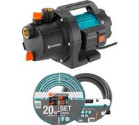 Gardena - Pompe de jardin 3000/4, Basic Set : Pompe d`arrosage avec unité d`aspiration 3,5 m et tuyau Classic 20 m,