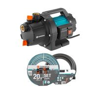 Gardena - Pompe de jardin 3000/4, Basic Set : Pompe d`arrosage avec unité d`aspiration 3,5 m et tuyau Classic 20 m,