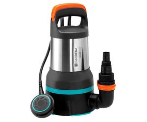 GARDENA Pompe évac. subm. eaux claires/chargées 15000: pompe évacuation combinée, débit 15000 l/h, aspir. à plat jsq 1 mm et jsq granulom. 35 mm, 550 W (09048-20)