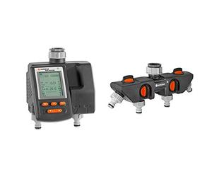 Gardena Programmateur d'Arrosage Multicontrol Duo : Commande Automatique de l'Arrosage & Distributeur 4 Voies de Gardena : Possibilité de Raccorder jusqu'à 4 Appareils au Robinet