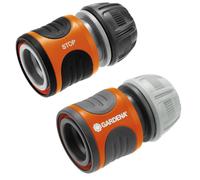 GARDENA-Raccords rapide + aquastop coloris noir Gardena - 13-15 mm