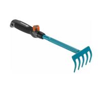 Gardena Râteau à fleurs Combisystem 08925-20 – 5 dents, inox, largeur 8,5 cm, poignée ergonomique