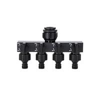 Gardena Répartiteur d'eau 4 voies 4 voies 4 tuyaux d'arrosage valves Répartiteur 4 voies pour tuyau d'arrosage, robinet d'arrêt, Répartiteur de tuyau, Répartiteur de tuyau (noir)