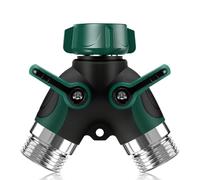 Gardena Répartiteur en Y à 2 voies avec robinets d'arrêt, accessoires pour arrosage de jardin, 3/4" pour machine à laver, cuisine, jardin, pelouse, robinets à 2 voies, distributeur Y