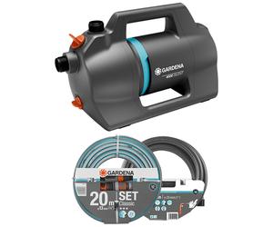 Gardena Silent 4100 Kit Pompe d'arrosage de surface + tuyau (4100 l/h / 500 W) 9051-20