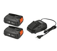 Gardena Starter kit P4A 2 x PBA 18V/45 + AL 1830 CV : Pour tous les appareils courant Power For All, temps de charge de 60 minutes, fonction Ready to Go, 2,5 Ah (14907-20)