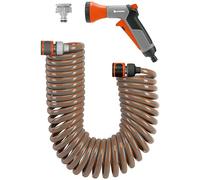 Gardena Tuyau en spirale Action 10m: Tuyau de jardin en spirale pour coulée et irrigation de plus petites surfaces, la force de restauration, diamètre 9 mm, avec pièces et douche système (4646-20)
