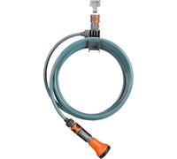 Gardena Tuyau spiralé pour balcons et terrasses 7,5 m : tuyau d'arrosage avec support de tuyau intégré, diamètre de tuyau de 9 mm, pièces d'origine du système Gardena et pulvérisateur (18411-20)