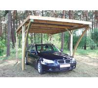 Gardenas Carport en Bois d’Épicéa Traité et Fibre de Verre Lido 15 m² - CPLID