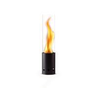 GARDENFLARE Cheminée de table d'extérieur en acier inoxydable sans fumée et tuyau de cheminée pour balcon et terrasse, décoration de jardin, lanterne avec fonctionnement à granulés de bois (noir)