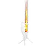 GARDENFLARE Tube en Verre - Pièce de Rechange sans Fond pour Colonne de feu, Torche à pellets, Chauffage d’extérieur - Verre résistant à la Chaleur pour terrasse et Parasol Chauffant (100 CM)