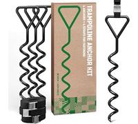 GardenGloss Kit d'Ancrages pour Trampoline (8 Pièces) - Vis d'ancrage 40 cm