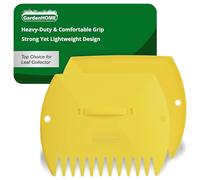 GardenHOME Ramasse-Feuilles Lot de 2 - Grandes Pelles à Feuilles 38 x 30,5 cm & Ramasse-Herbe pour Jardin, Râteaux à Main en Plastique Résistant, Ergonomiques pour Pelouse, Feuilles & Tonte