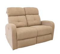 GARDENIA Canapé électrique inclinable, Base : métal Structure : Bois Revêtement : Tissu, Taupe, 130 x 77 x 104 cm