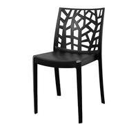 GARDENIA Chaise Matrix, Polypropylène, Noir, 1