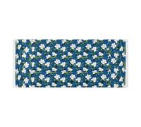 Gardenia Cloud Housse supérieure avec sac latéral pour machine à laver et sèche-linge avec bord en dentelle Blanc/bleu 130 x 55,9 cm