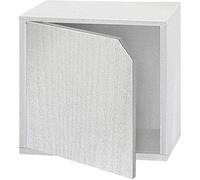 GARDENIA Cubetto Con Anta Libreria Parete o da Terra per Composizione Bianco Cube avec Porte bibliothèque Murale ou de Sol pour Composition Blanche, Bois, Blanc, CM 35 X 29 X 35