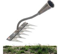 Gardenia Iron Weeding Rake, Iron Rake for Gardening and Weeding, Heavy Duty Carbon Steel Rakes with 5/6/7/8 Teeth (6 Teeth)