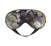 Gardenia Masque pour les yeux avec imprimé fleurs et oiseaux - Couverture complète - Léger - Pour homme et femme