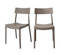 GARDENIA Roma Chaise, Polypropylène, Taupe, 2